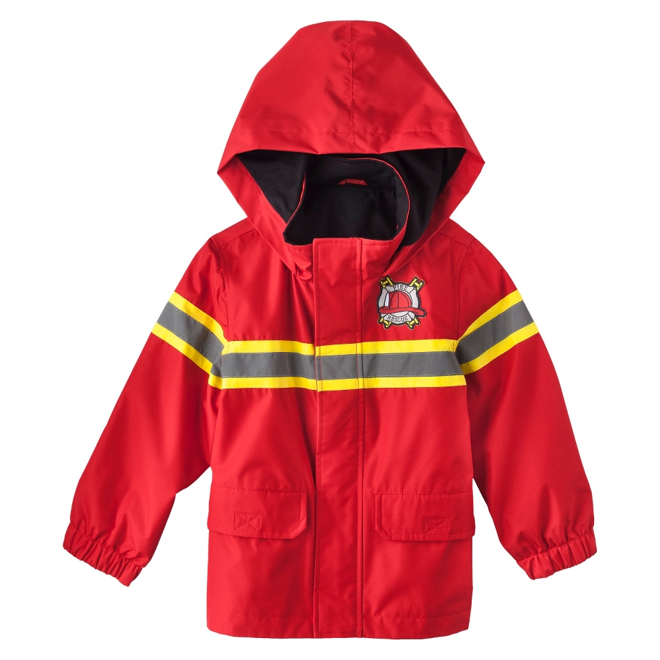 Just One You by Carters Infant Toddler Boys Fire Rescue Raincoat   Red 12 M