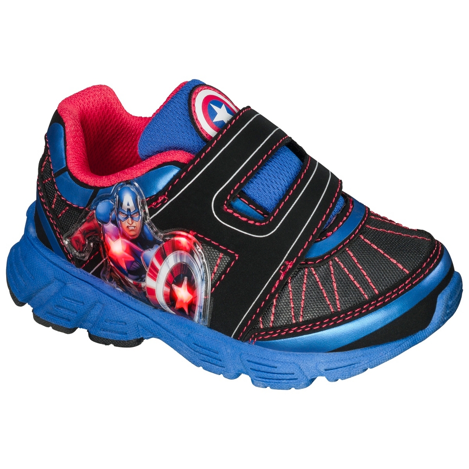 Toddler Boys Captain America Light Up Sneakers   Blue 11