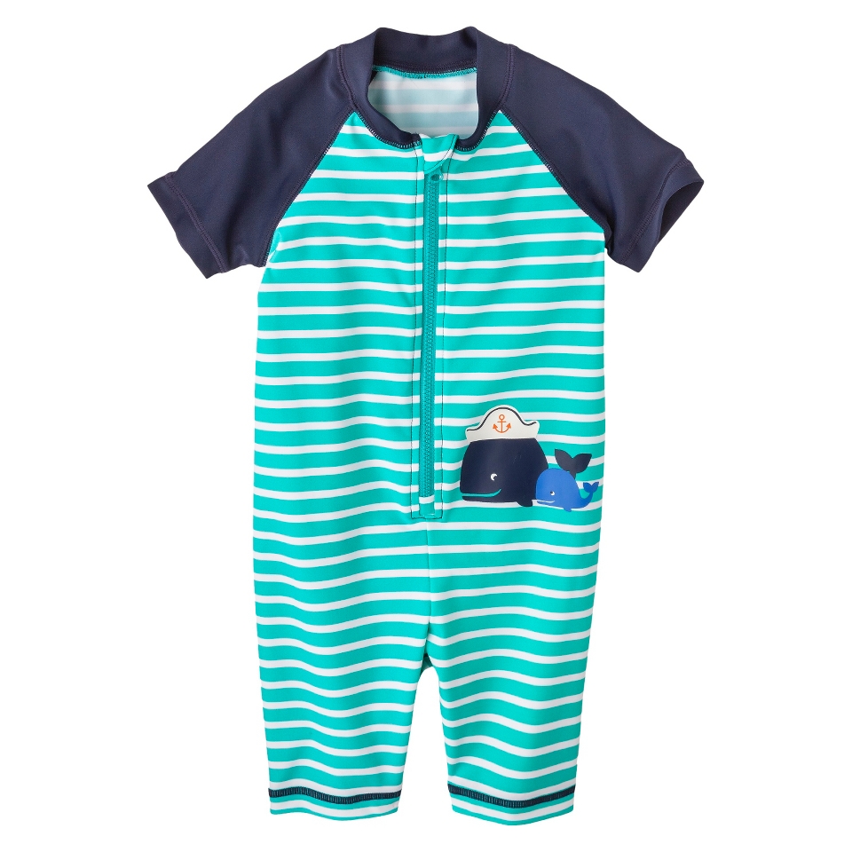 Just One You by Carters Infant Boys Whale Full Body Rashguard   Mint 3 M