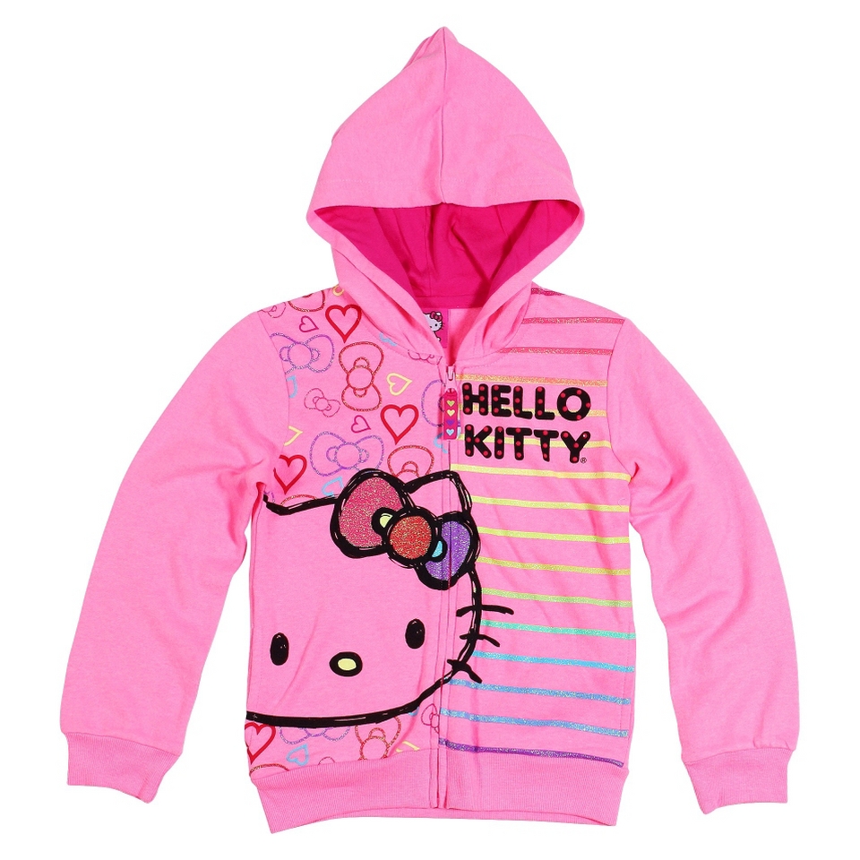 Hello Kitty Girls Graphic Hoodie   Pink L