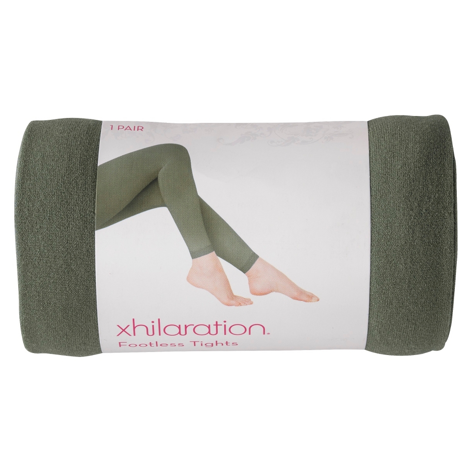 Xhilaration Tall Juniors Footless Tights   Green