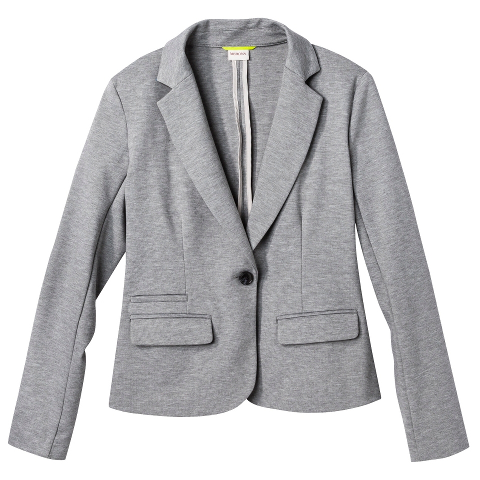 Merona Petites Long Sleeve Tailored Blazer   Gray MP