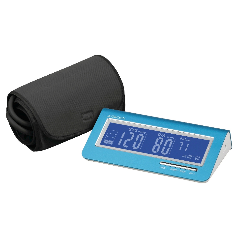 Veridian Healthcare Blood Pressure Arm Monitor   Blue Metallic