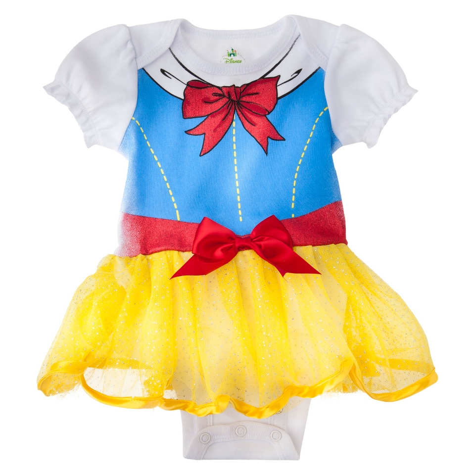 Disney Newborn Girls Snow White Skirted Bodysuit   Blue/Yellow 6 9 M