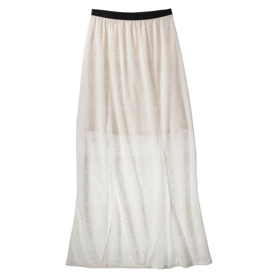 Xhilaration Juniors Maxi Skirt   Off White XXL