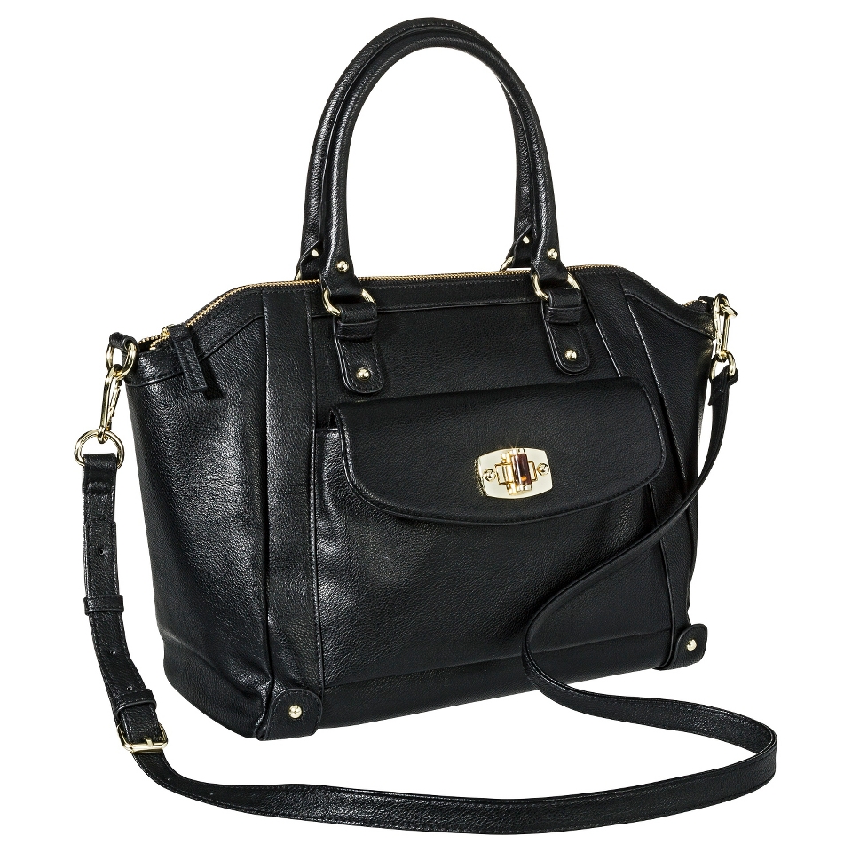 Merona Tote Handbag with Removable Crossbody Strap   Black