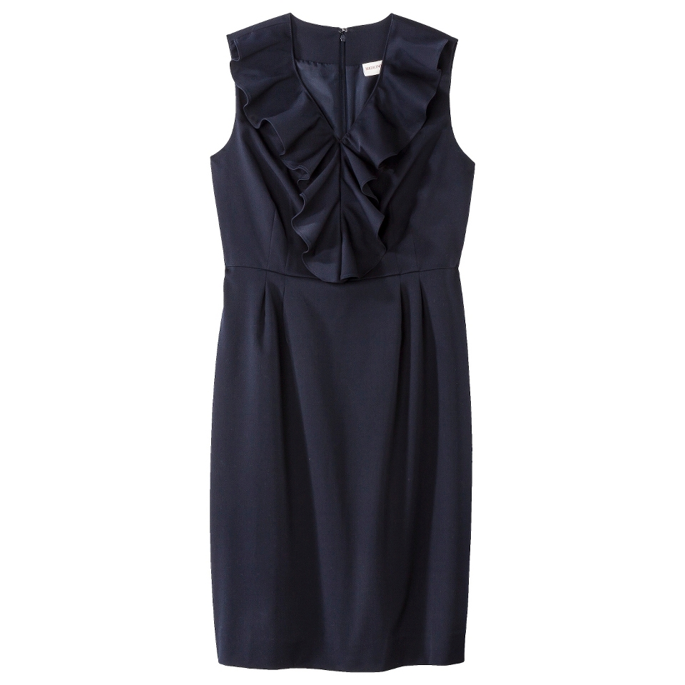 Merona Petites Sleeveless Sheath Dress   Blue 12P