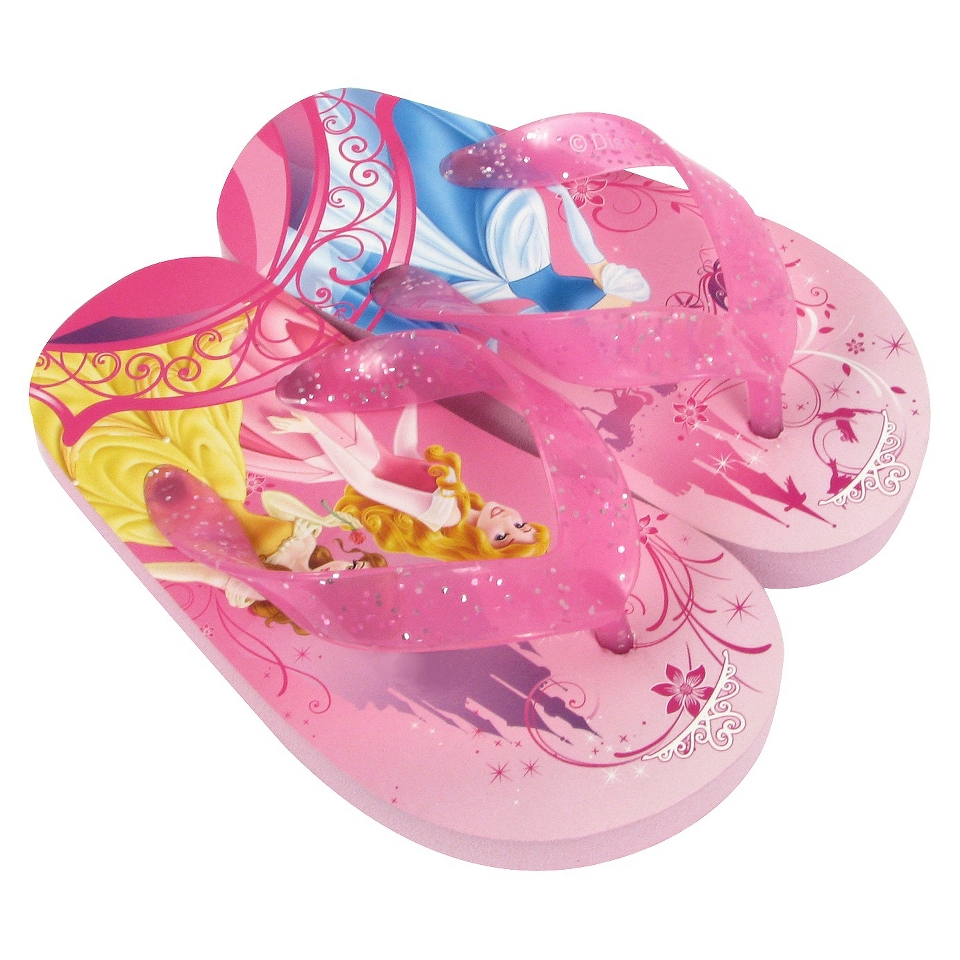 Toddler Girls Disney Princesses Flip Flop Sandals   Pink 11