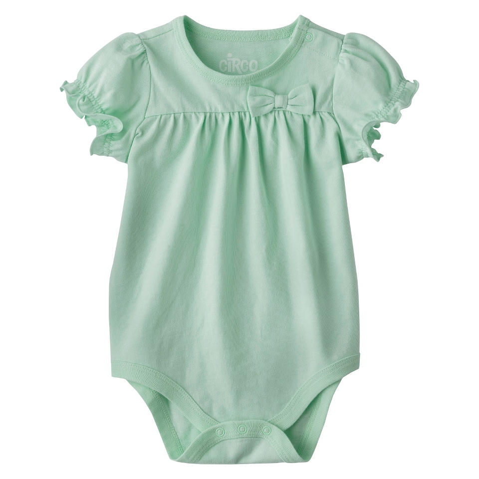 Circo Newborn Infant Girls Short sleeve Solid Bodysuit   Joyful Mint 6 9 M
