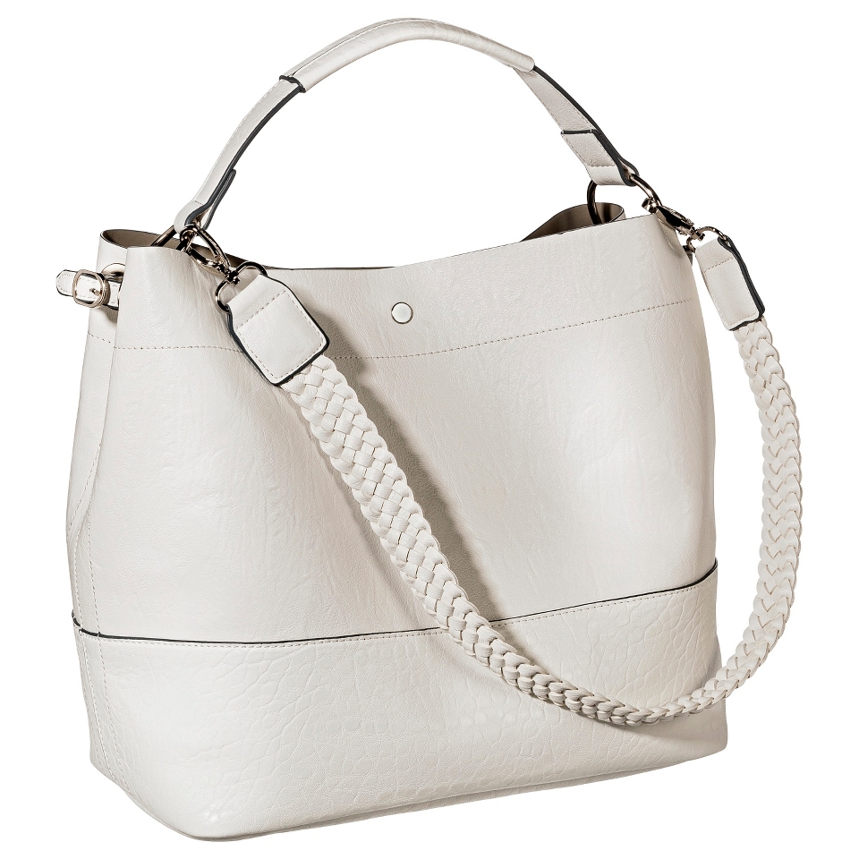 Merona Hobo Handbag with Removable Shoulder Strap   White