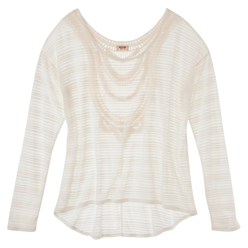 Mossimo Supply Co. Juniors Top with Crochet Detail Back   L