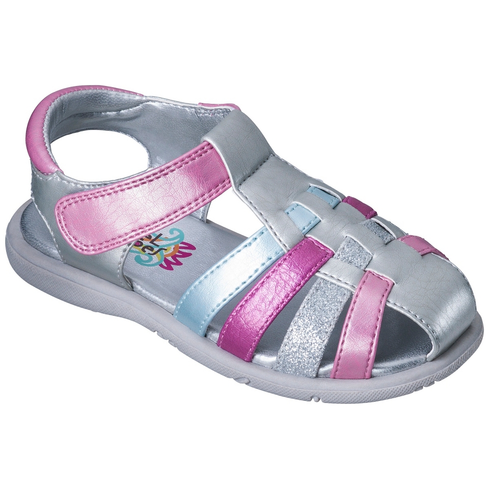 Toddler Girls Rachel Shoes Summertime Sandals   Silver 10