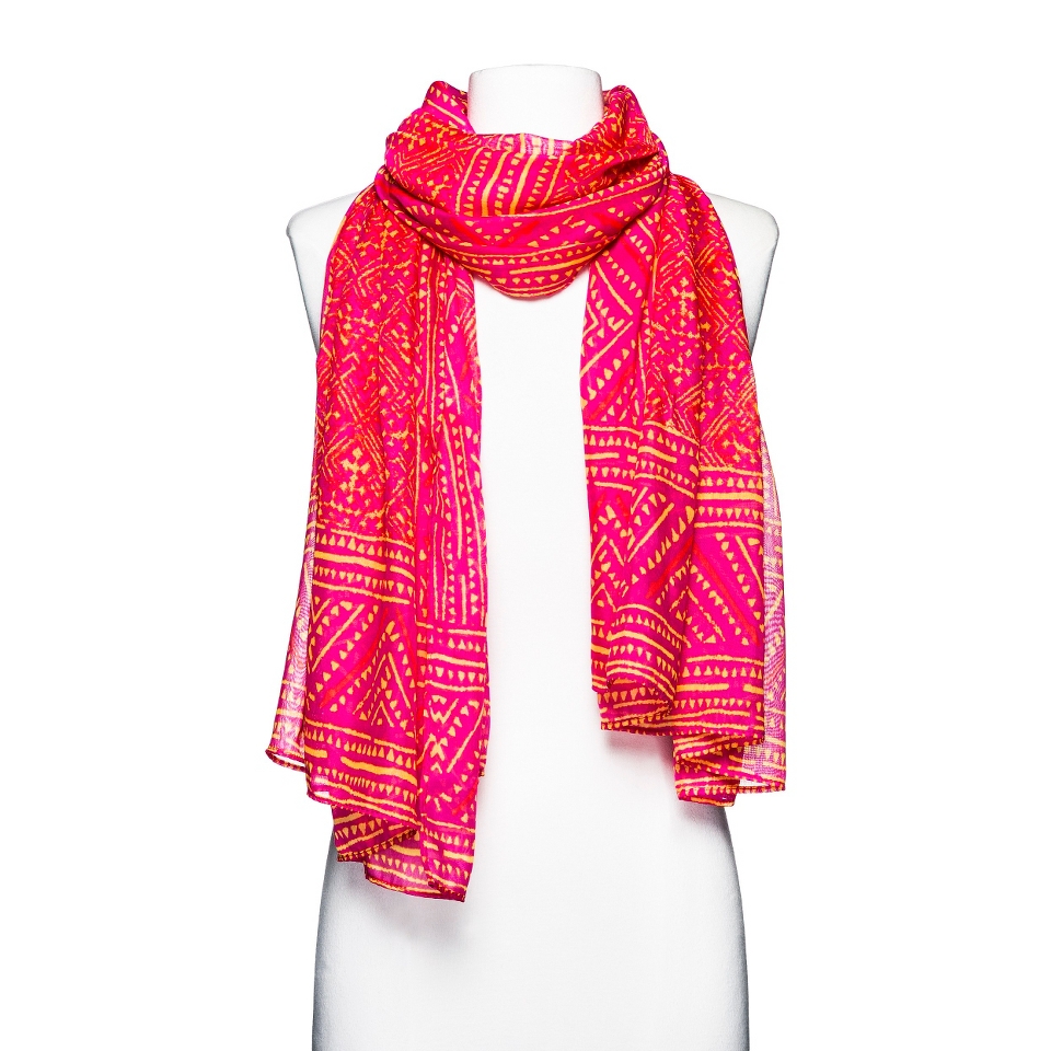 Merona Geometric Print Scarf   Pink