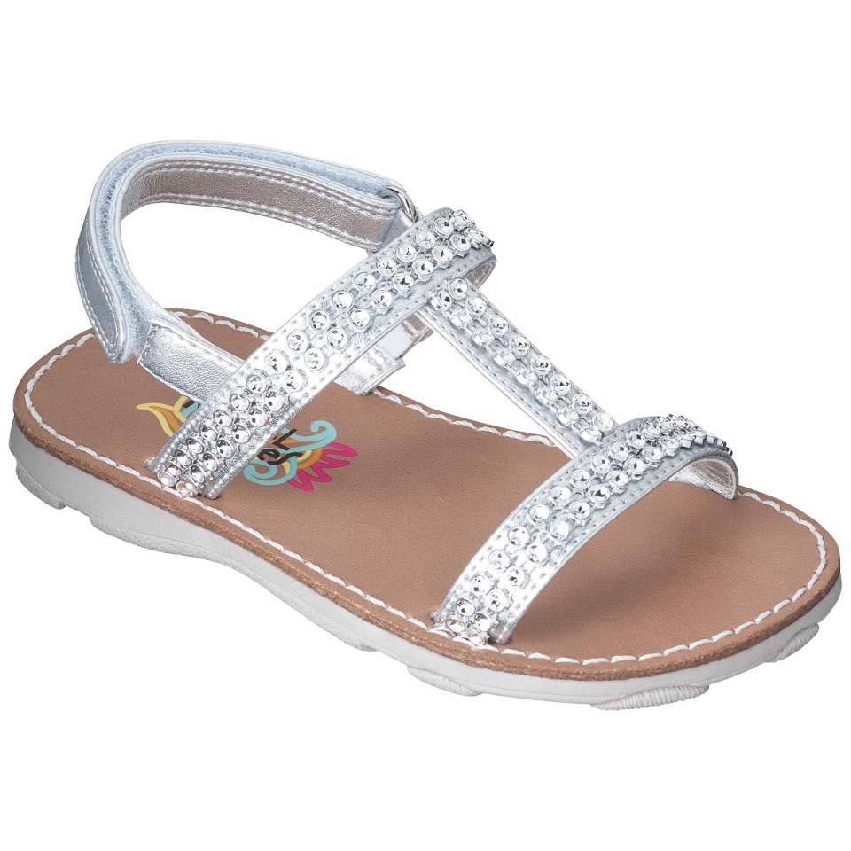 Toddler Girls Rachel Shoes Jadyn Sandals   Silver 8
