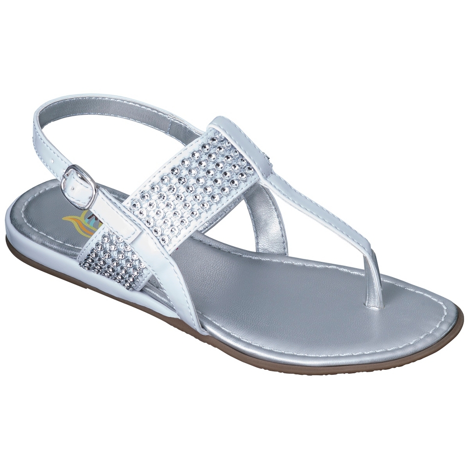 Girls Rachel Shoes Jordan Thong Sandals   White 1