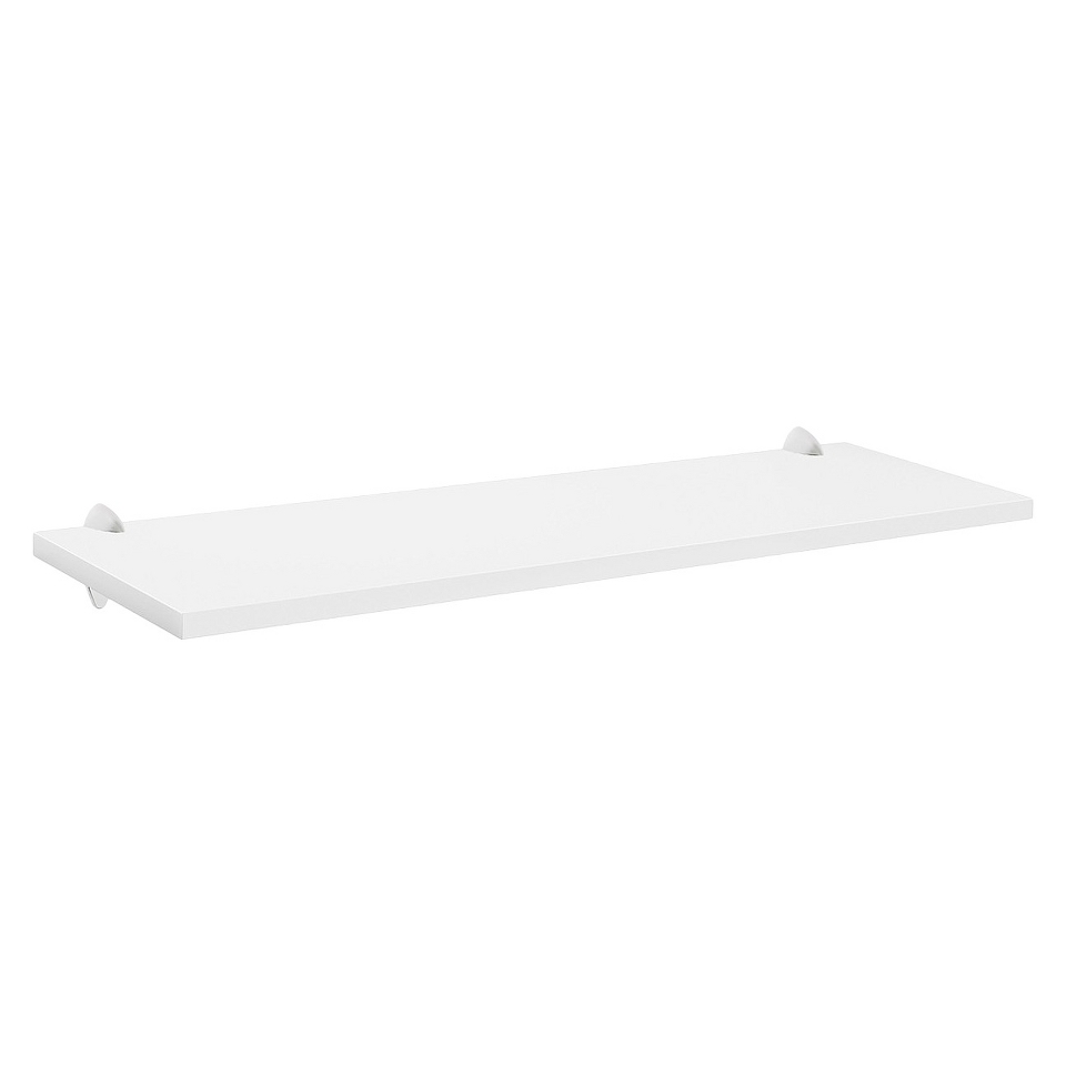 Wall Shelf White Sumo Shelf With Chrome Ara Supports   45W x 16D