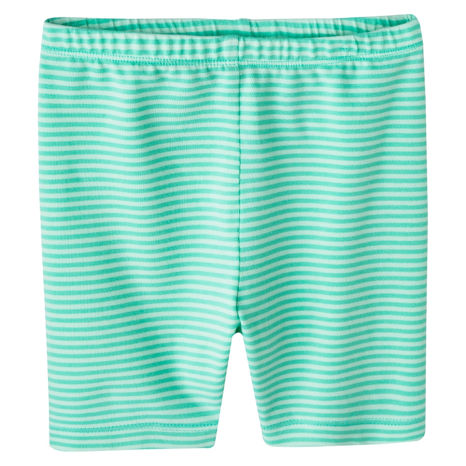 Circo Infant Toddler Girls Striped Lounge Short   Nettle Green 5T