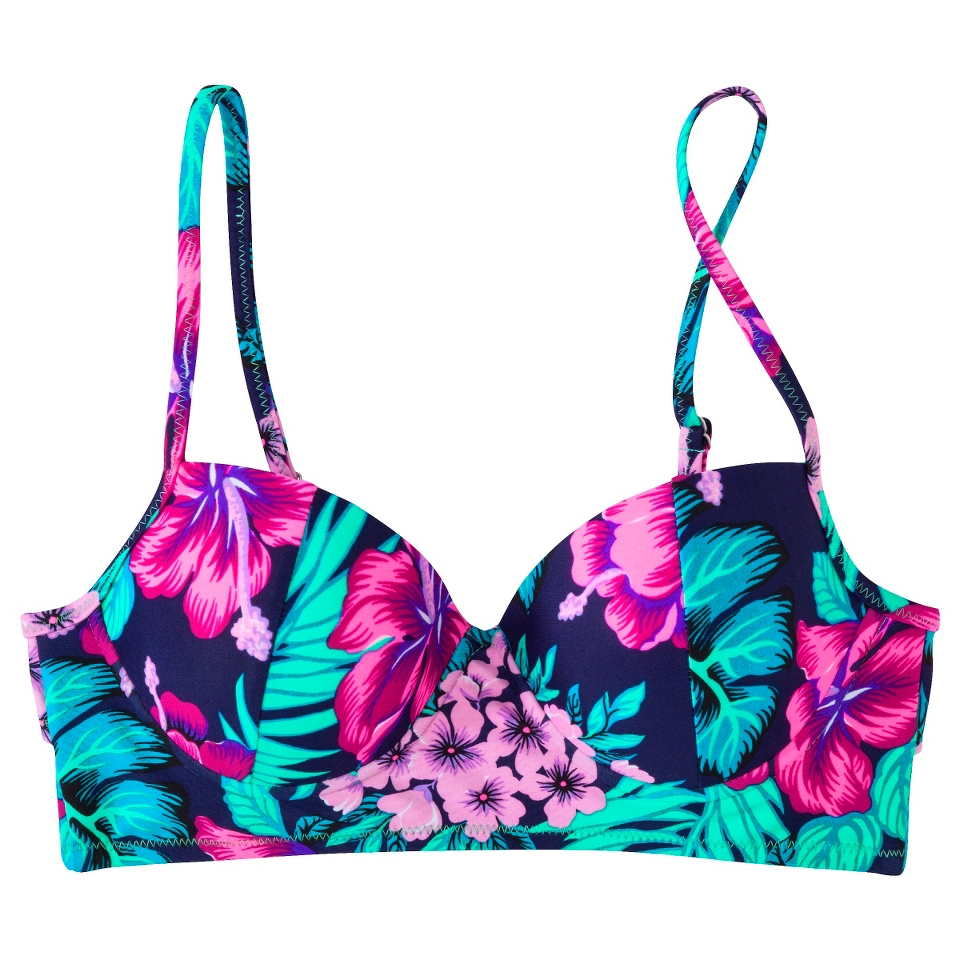 Xhilaration Juniors Midkini Swim Top  Floral Print XS