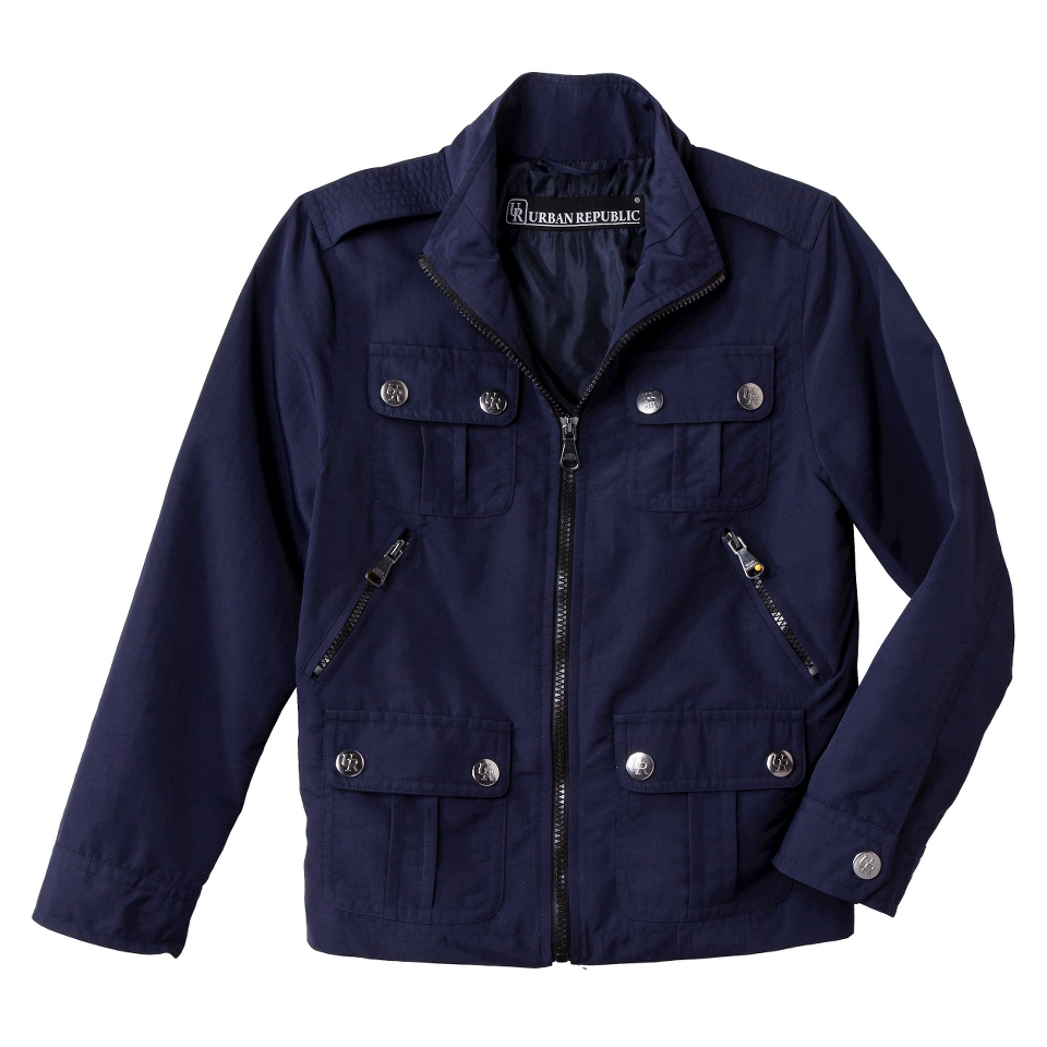 Urban Republic Toddler Boys 4 Pocket Windbreaker Jacket   Navy 12 M