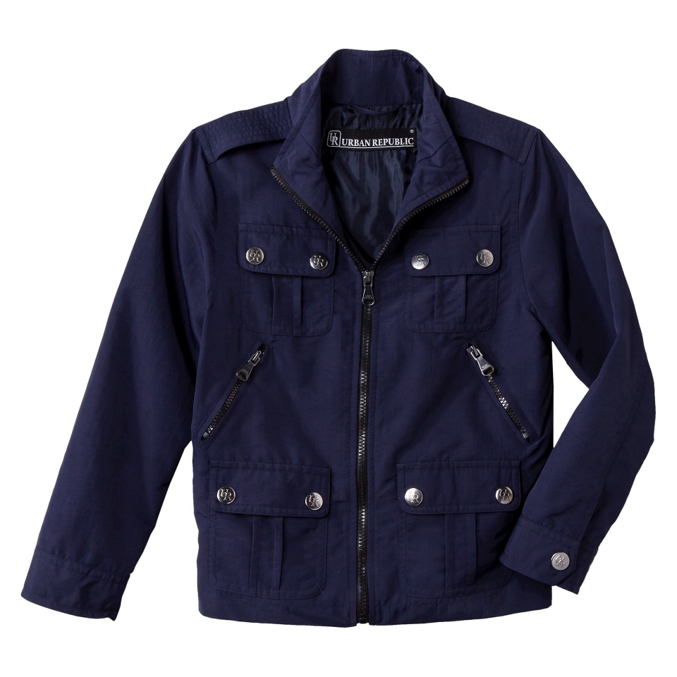 Urban Republic Boys 4 Pocket Windbreaker Jacket   Navy 4