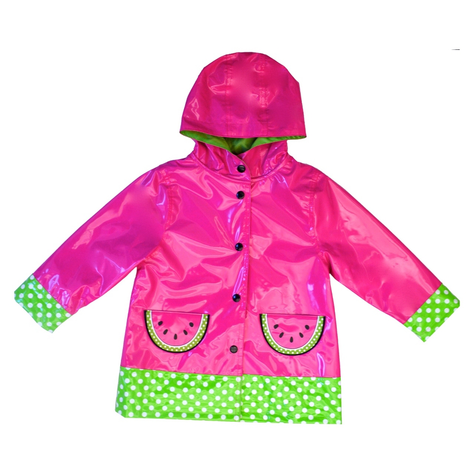 Raindrops Infant Toddler Girls Watermelon Raincoat   Pink 3T