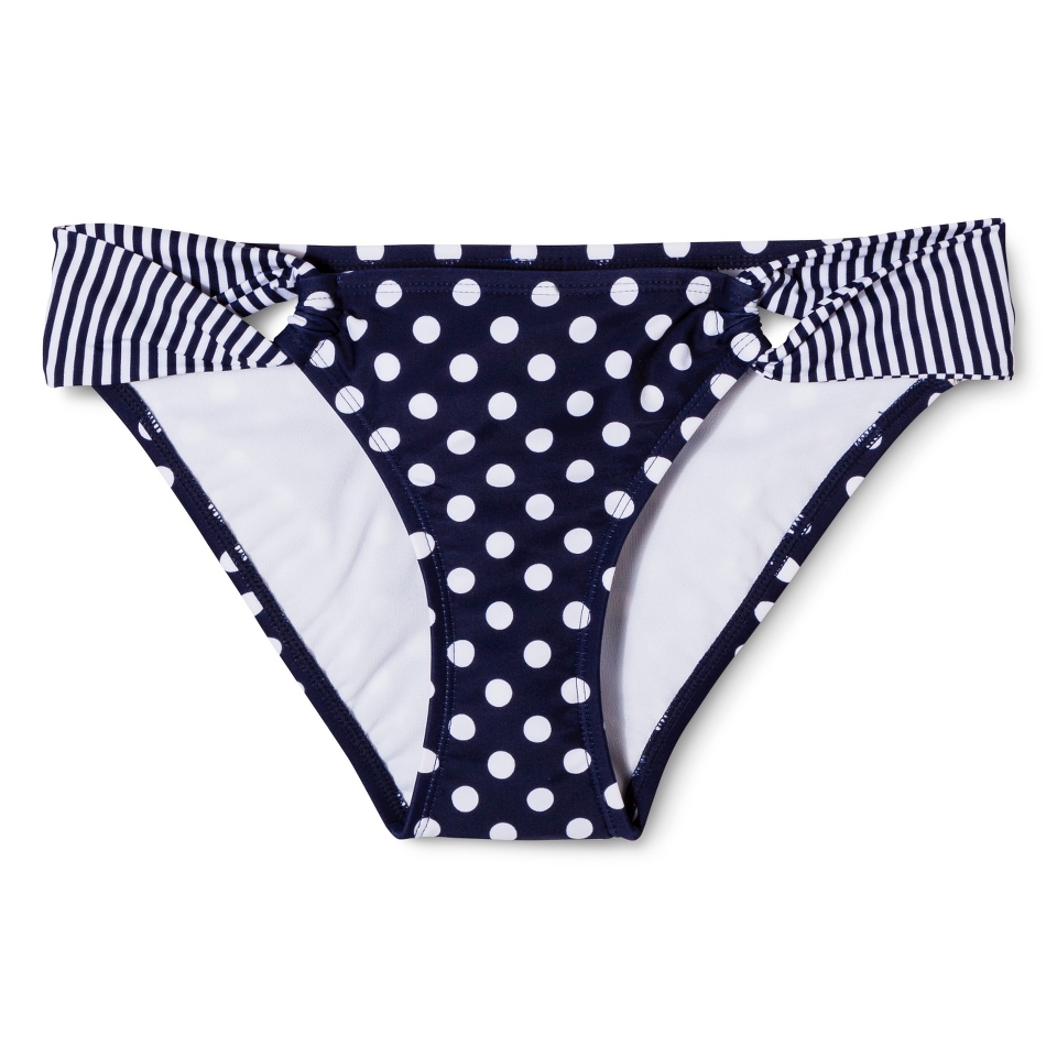 Xhilaration Juniors Hipster Swim Bottom  Polka Dot Print M