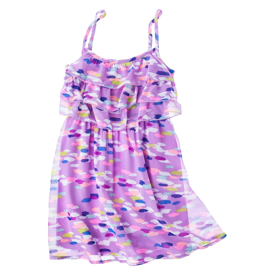 Girls Spaghetti Strap Shift Dress Iridescent Purple L