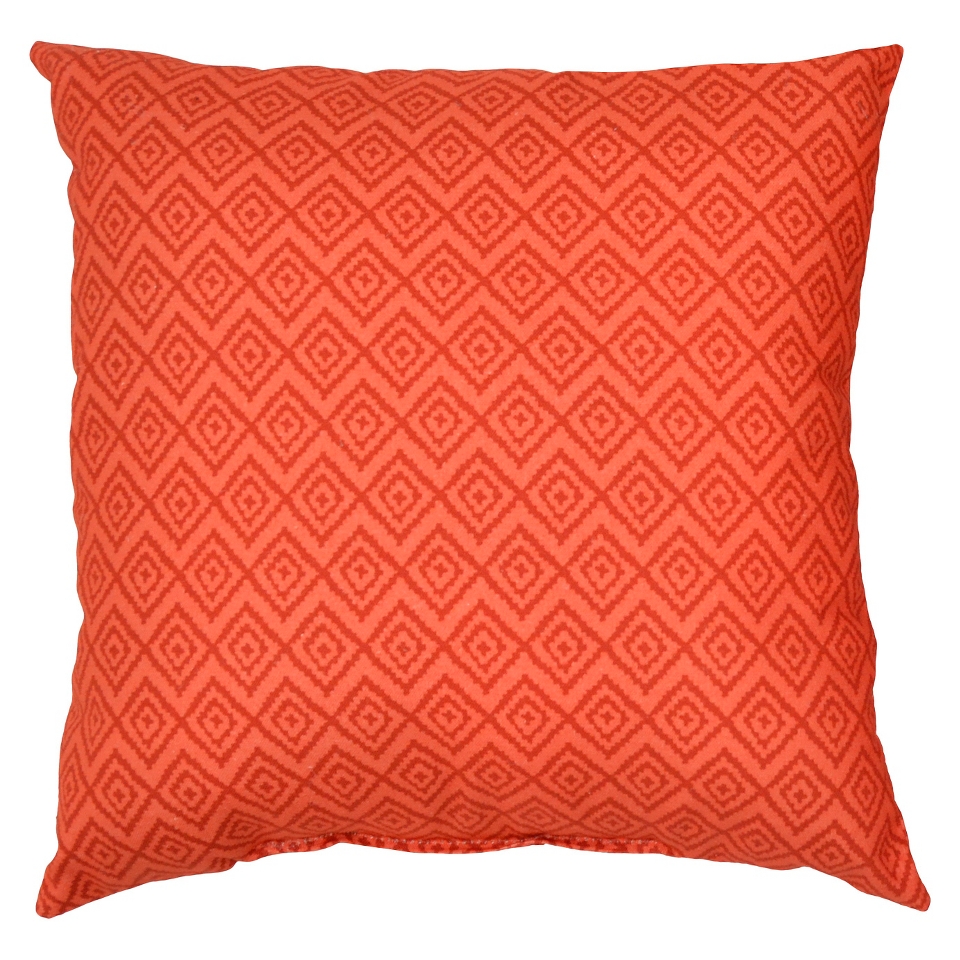 Threshold Outdoor 18 Pillow   Coral Diamond