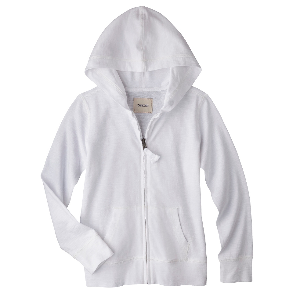 Girls Zip Up Hoodie   Fresh White L