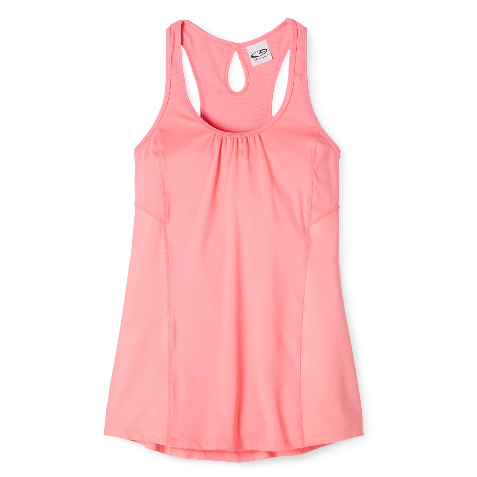 C9 by Champion Womens Sleeveless Keyhole Tank With Inner Bra   Pink Bow XS
