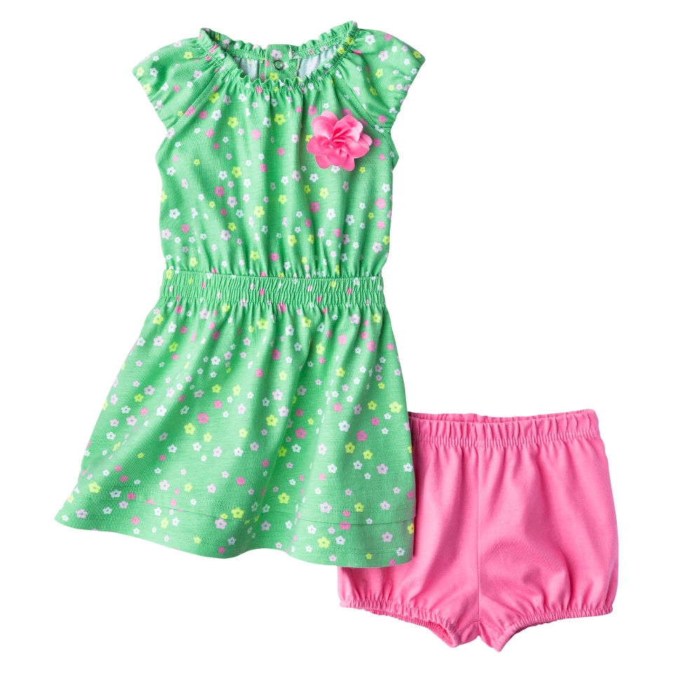Just One YouMade by Carters Girls Dress and Panty Set   Teal/Pink 6 M