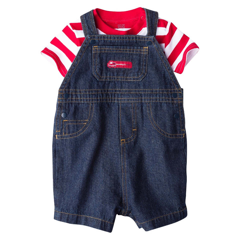 Just One YouMade by Carters Boys Shortall and Bodysuit Set   Red/White 3 M