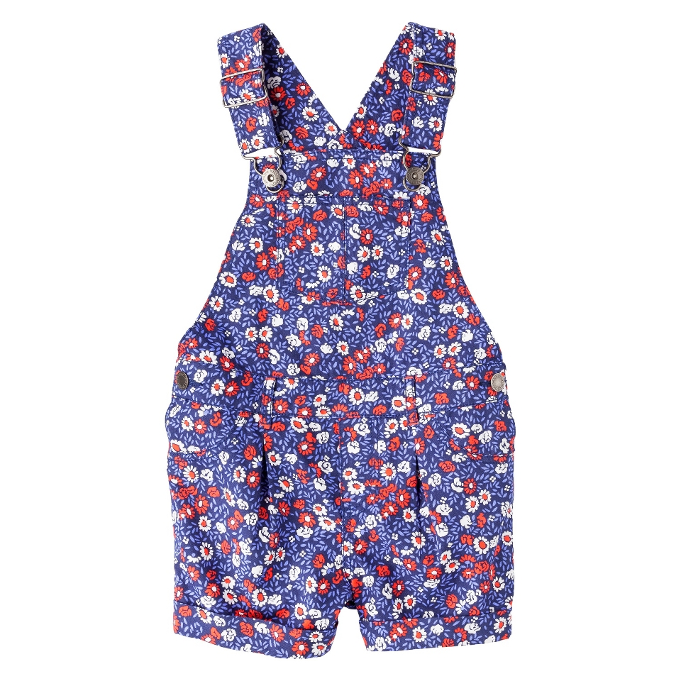 Genuine Kids from OshKosh Infant Toddler Girls Floral Shortall   Nightfall