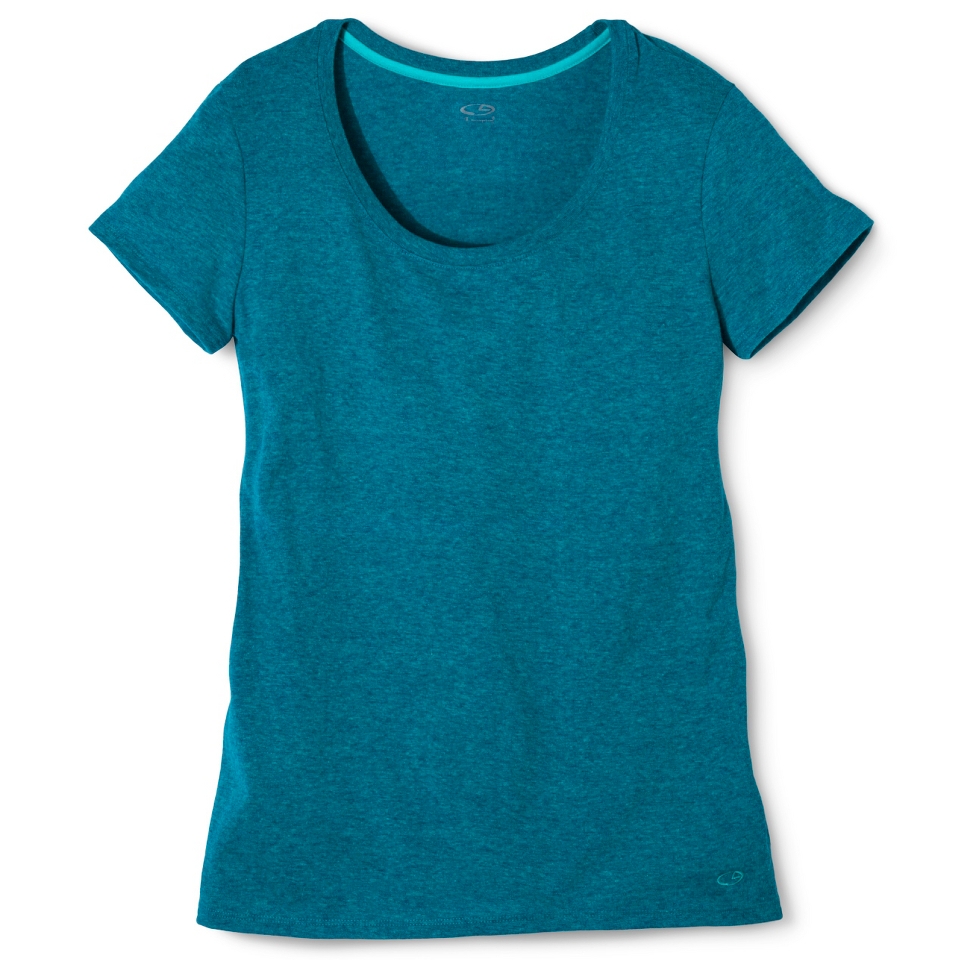 C9 by Champion Womens Scoop Neck Power Workout Tee   Turquoise S