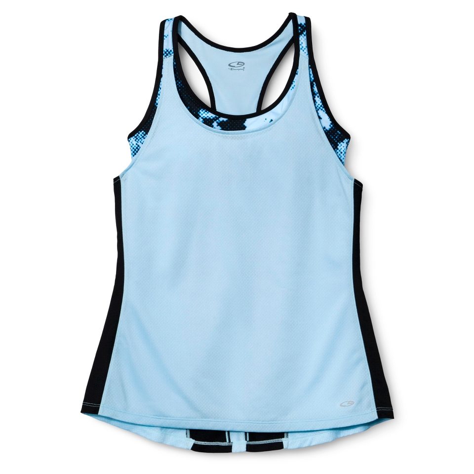 C9 by Champion Womens Sporty Layered Run Tank   Blue XS