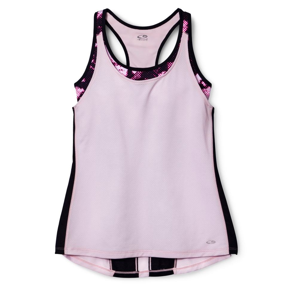 C9 by Champion Womens Sporty Layered Run Tank   Cradle Pink M