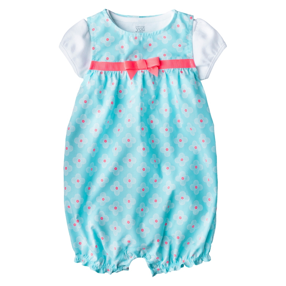 Just One YouMade by Carters Girls Romper and Bodysuit Set   White/Blue 18 M