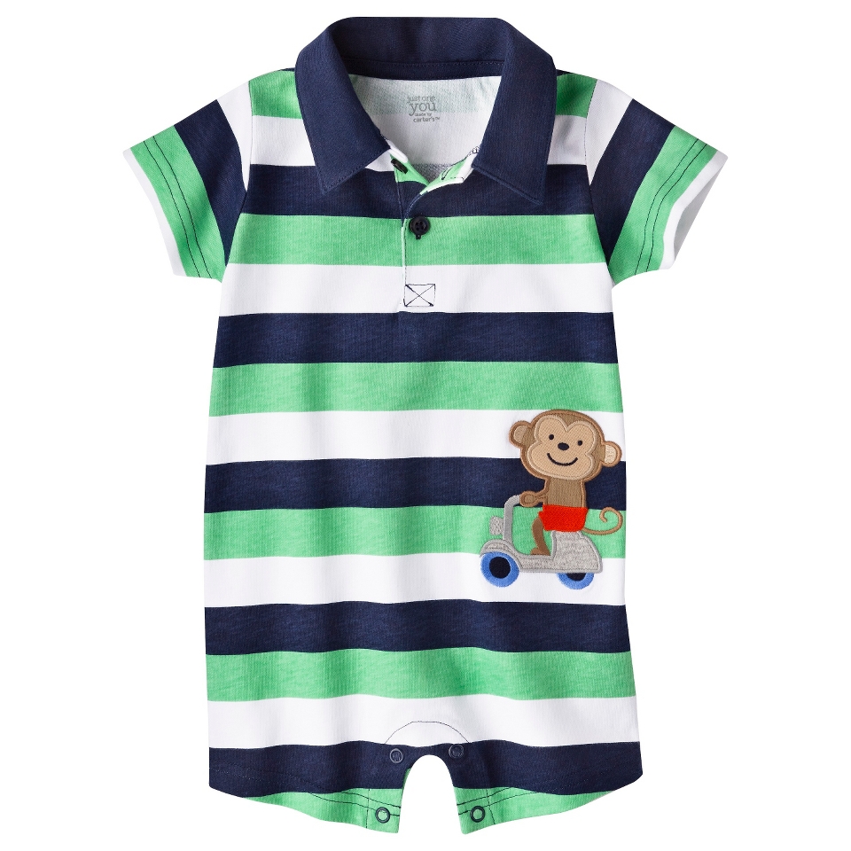 Just One YouMade by Carters Boys Short Sleeve Striped Romper  