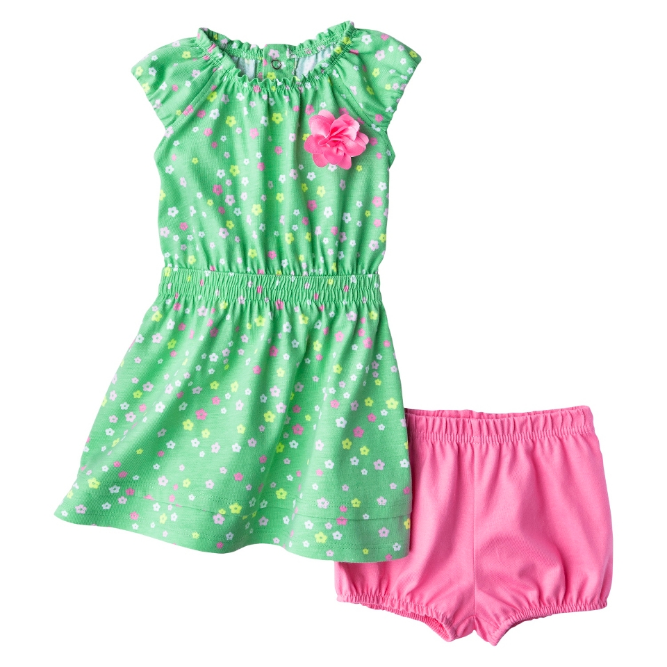 Just One YouMade by Carters Girls Dress and Panty Set   Teal/Pink 24 M