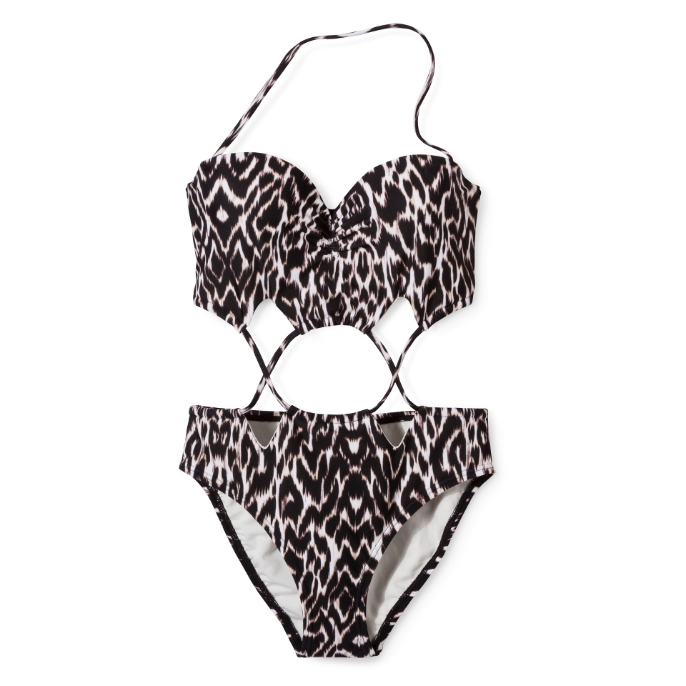 Xhilaration Juniors Monokini  Animal Print L