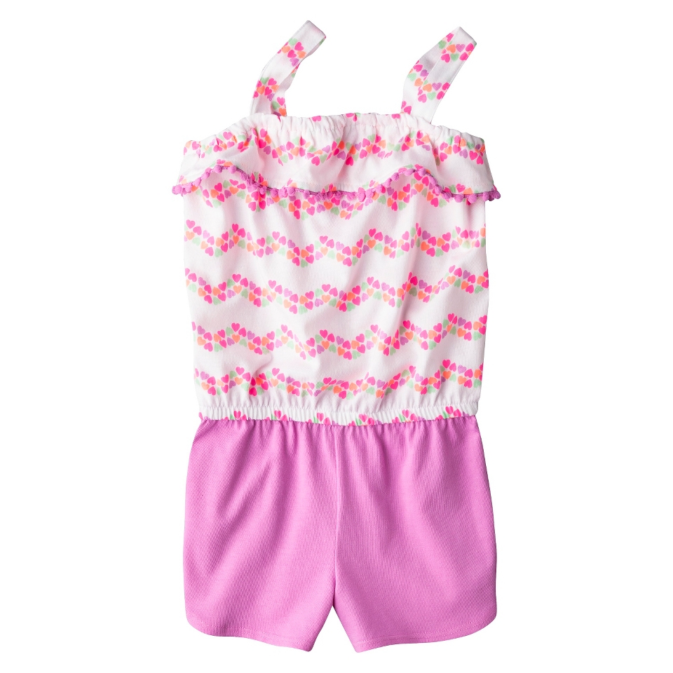 Circo Infant Toddler Girls Sleeveless Heart Romper   Lilac 12 M