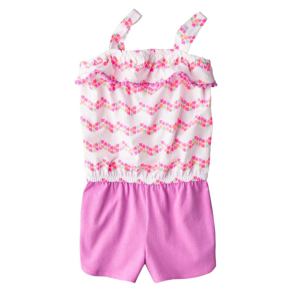 Circo Infant Toddler Girls Sleeveless Heart Romper   Lilac 5T