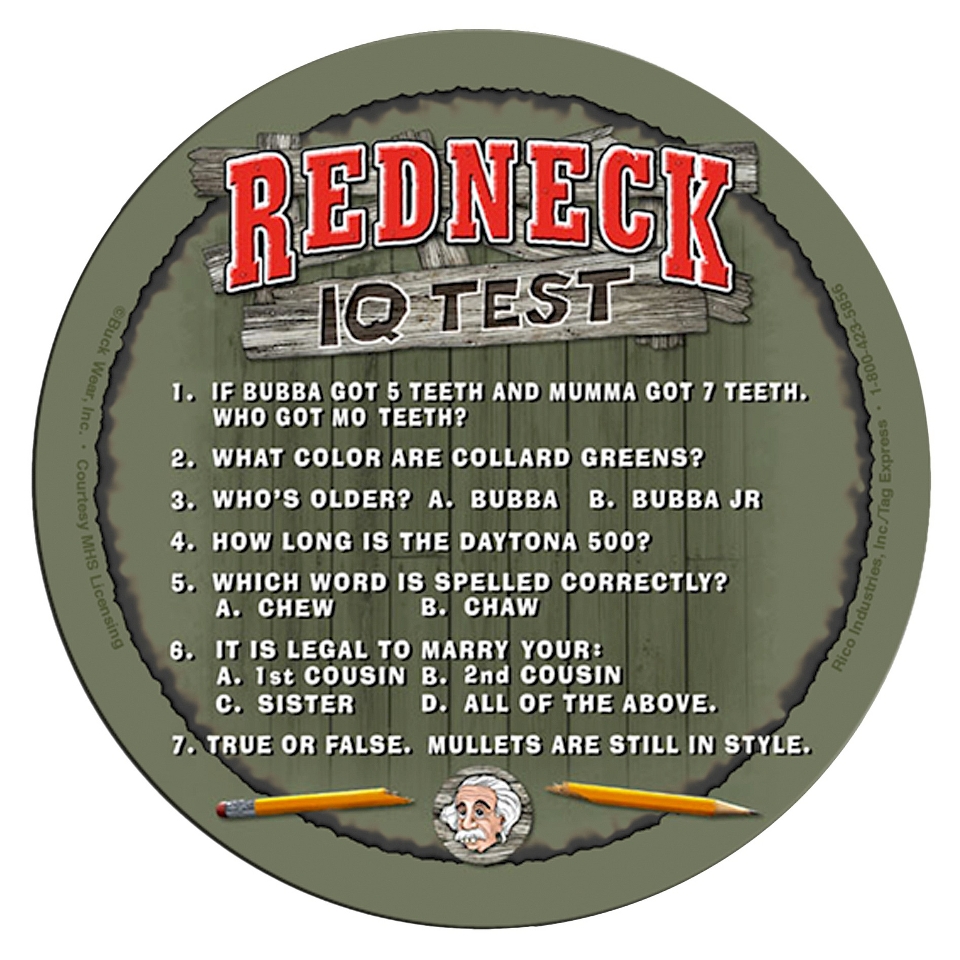 Rico Industries 4 Piece Redneck Iq Coaster Set