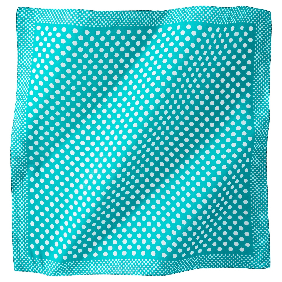 Polka Dot Scarf   Turquoise