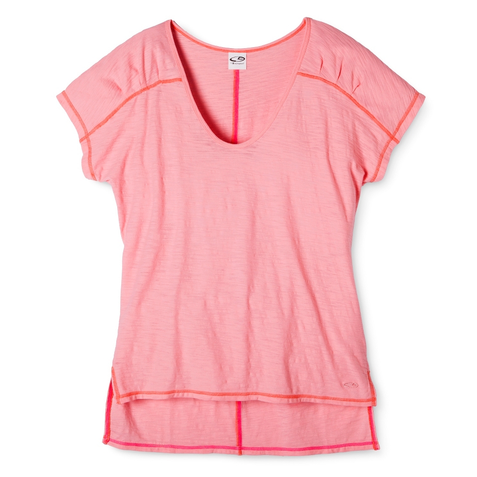 C9 by Champion Womens Yoga Tee   Pink Bow M