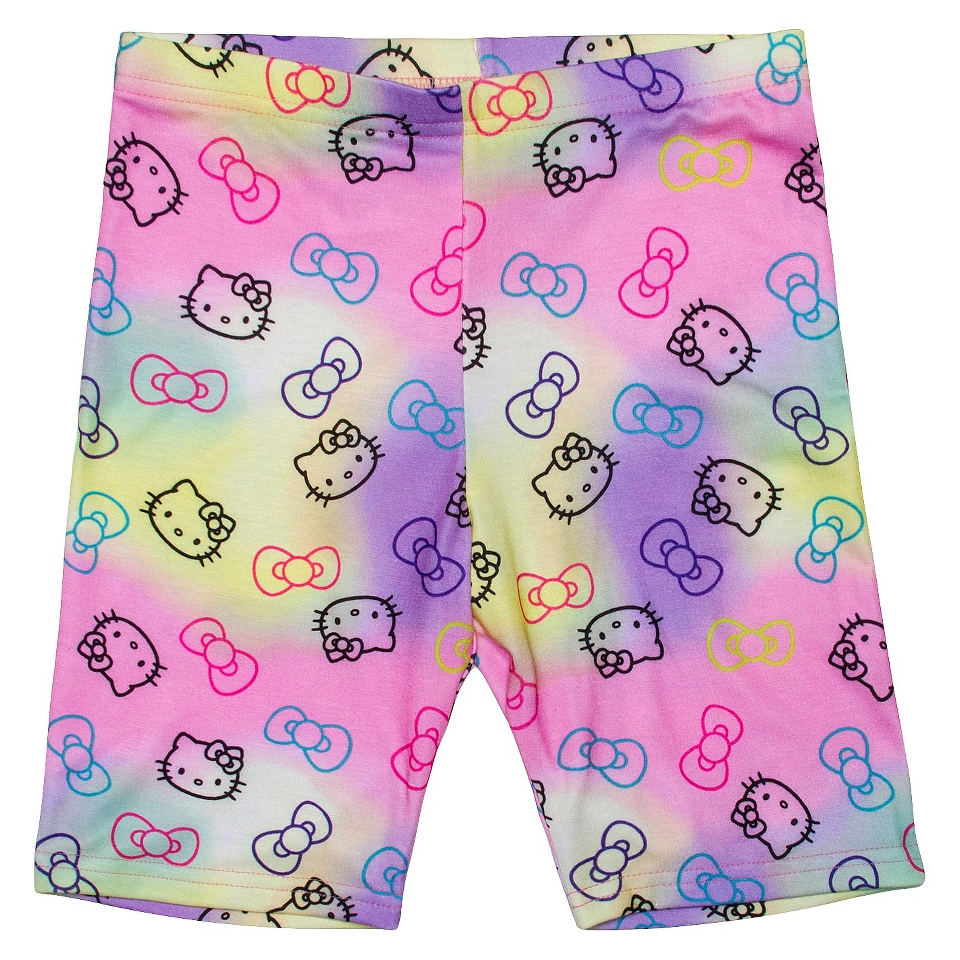 Hello Kitty Girls Yoga Short   Tie Dye S