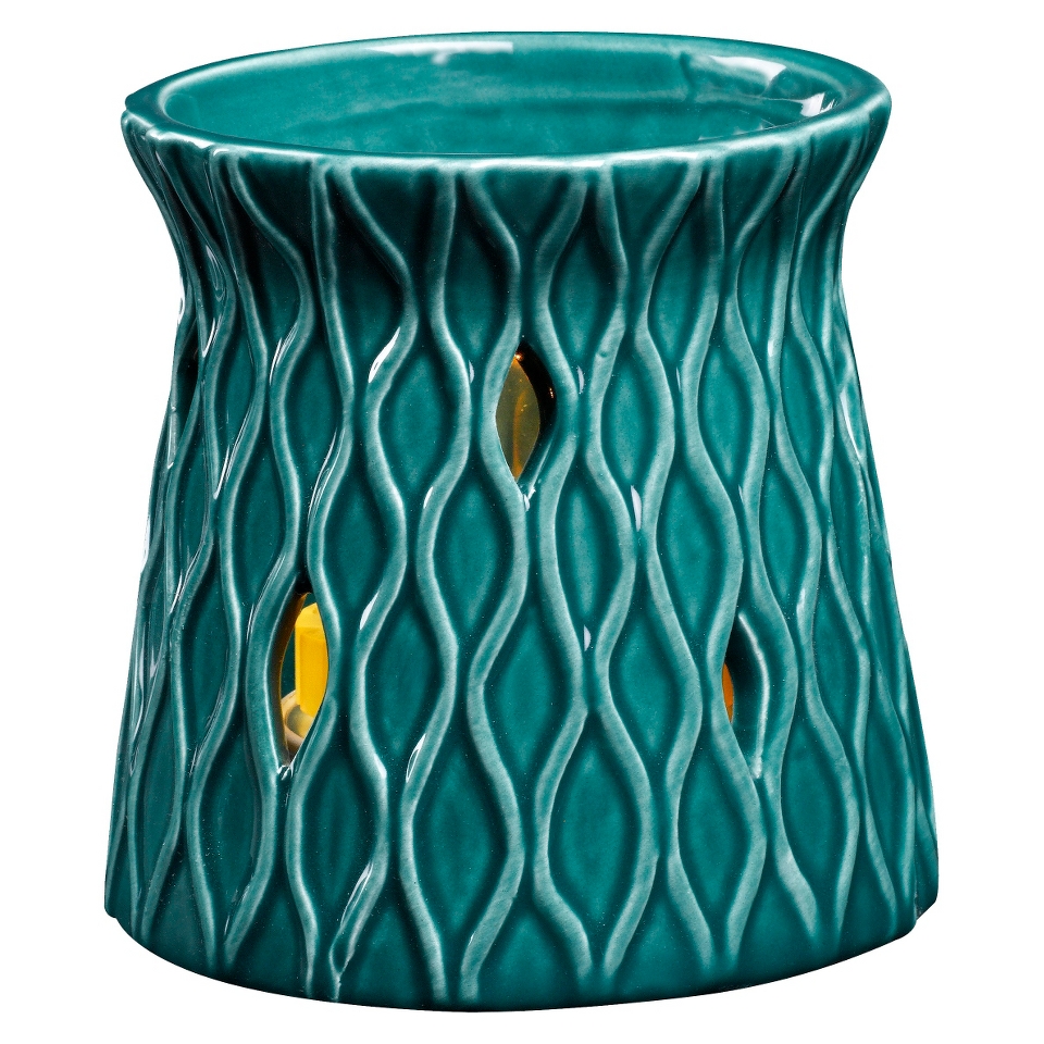 Wax Free Warmer Set 2 Extra Fragrance Disks included   Teal Diamond
