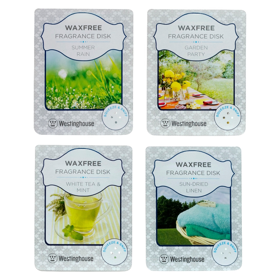Wax Free Fragrance Disks 4 pack Assortment Set   Fresh Scents