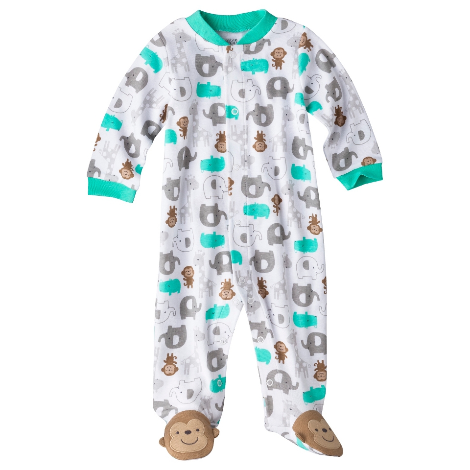Just One YouMade by Carters Newborn Animal Friends Sleep N Play   White/Teal
