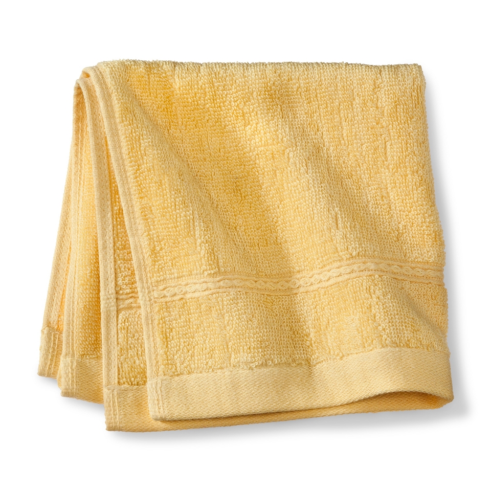 Threshold Botanic Fiber Washcloth   Beehive Yellow